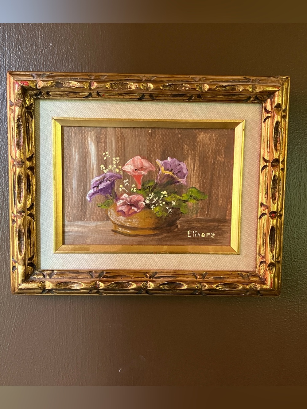 Floral Oil Painting Gold Ornate Frame